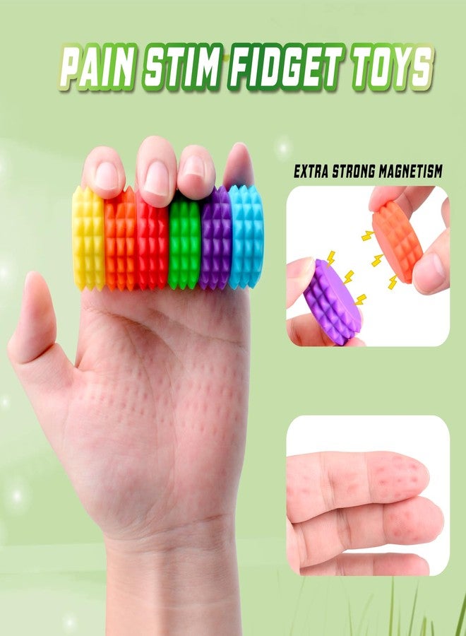 ASIOWELY Detachable Magnetic Little Ouchies Pain Fidget Toys,Spiky Pain Stim Fidget Sensory Toys for Adults Stress Relief,Valentines Day Gifts for Men Woman Quiet Fidgets Grippie Toy Office Workers - Image 3